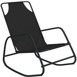  Gugalni ležalnik črn jeklo in tekstil, (20662491) | Shoptok.si