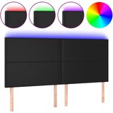 Maison Chic LED Posteljno vzglavje - Vzglavna omarica - Nočna omarica črno 160x5x118/128 cm umetno usnje, (21708841) Cene
