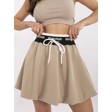 Italy Moda Skirt-MI-SD-618371.69P-dark beige | Shoptok.si