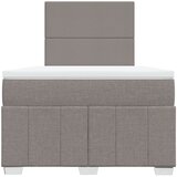  Krevet s oprugama i madracem smeđesivi 120 x 200 cm od tkanine | shoptok.hr
