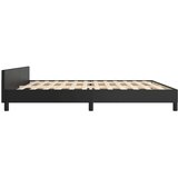  Posteljni okvir z vzglavjem črn 200x200 cm umetno usnje, (20736078) | Shoptok.si