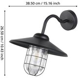 Eglo Melgoa vanjska zidna/1, e27, čelik/crna | shoptok.hr
