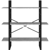 vidaXL Knjižna omara betonsko siva 100x30x105 cm iverna plošča | Shoptok.si