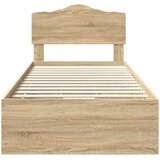  Krevetna konstrukcija Sonoma hrast 75 x 190 cm Inženjersko Drvo Smeđa 196 x 78 x 90 cm | Shoptok.si