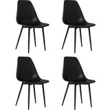 Maison Chic Jedilni stoli - Vzorci stoli 4 kosi črne barve PP A690, (22032060) Cene