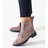 Gemre Brown eco-suede platform ankle boots Barosa | shoptok.hr