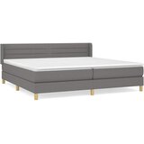  Krevet s oprugama i madracem tamnosivi 200 x 200 cm od tkanine | shoptok.hr