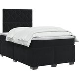  Boxspring krevet s madracem Crna 120 x 190 cm Baršun | shoptok.hr