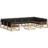  Set vanjskih sofa 10 kom. Bijela i crna | shoptok.hr