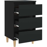 vidaXL noćni ormarić s nogama od masivnog drva crni 40 x 35 x 69 cm | shoptok.hr