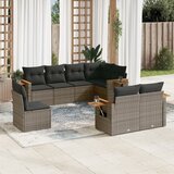  The Living Store Vrtna sedežna garnitura 8-delna z blazinami siv poli ratan - Vrtna Sedežna Garniture, (21451098) | Shoptok.si