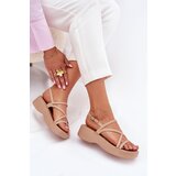 Boto Women's Platform Sandals With Straps Beige Civara | ePonuda.com
