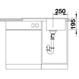 Blanco TOLON 45S 780x500/195 mm – kristalno bela | ePonuda.com