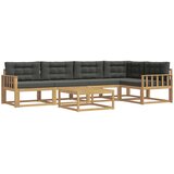  Set vanjskih sofa 6 kom. Bijela i antracit Poliester | shoptok.hr