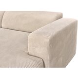 P & B SEDEŽNA GARNITURA, rebrasti žamet krem barve | Shoptok.si