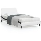 vidaXL Okvir za krevet s uzglavljem bijelo-crni 100x200cm umjetna koža Cijene