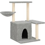 vidaXL Mačje drevo s praskalniki iz sisala svetlo sivo 83 cm | Shoptok.si