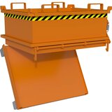 eurokraft pro Zaboj s preklopnim dnom, prostornina 0,24 m³, rumeno oranžne barve RAL 2000 | Shoptok.si