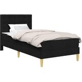 Okvir kreveta s madracem s uzglavljem Crna 90 x 200 cm tkanina | shoptok.hr