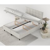 Maison de Rêve Svijetlo sivi tapecirani bračni krevet s prostorom za odlaganje 180x200 cm Senses – | shoptok.hr
