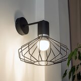  Zidna lampa SOLANO 1xE27/15W/230V crna/sjajni hrom | Eponuda.com