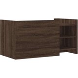 vidaXL Klubska mizica rjavi hrast 100x50x50 cm inženirski les | Shoptok.si