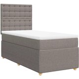  Krevet s oprugama i madracem smeđesivi 100 x 200 cm od tkanine | shoptok.hr
