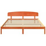  Krevetna konstrukcija s uzglavljem Vosak smeđa 200 x 200 cm | shoptok.hr