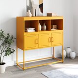  Komoda boja senfa 100,5x39x107 cm čelični | shoptok.hr
