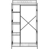 Otvoreni ormar s policom Crna 101 x 43 x 188 cm Čelik | shoptok.hr