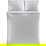 Novel POSTELJNINA TANJA 200/200 cm saten srebrne barve | Shoptok.si