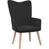 vidaXL Stolica za opuštanje crna baršunasta | shoptok.hr