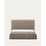 Kave Home Smeđe-sivi tapecirani bračni krevet 160x200 cm Jaira – | shoptok.hr