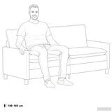  Set sofe 2 kom. Sivosmeđa Tkanina - Sivosmeđa Trosjed (180 cm) + dvosjed (140 cm) | shoptok.hr