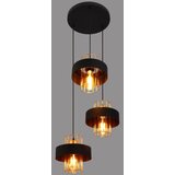  Luster na sajli VOLTA 3xE27/15W/230V crna/roze zlato | Eponuda.com