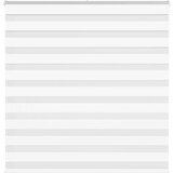 vidaXL Zebra senčilo bela 140x150 cm tkanina širina 135,9cm poliester | Shoptok.si