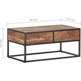 vidaXL Klubska mizica 90x50x40 cm robusten akacijev les | Shoptok.si