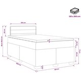  Boxspring krevet s madracem Svjetlosiva 120 x 200 cm Tkanina - Svjetlosiva 120 x 200 cm Dizajn linija | shoptok.hr