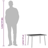 vidaXL Vrtna kavna miza pravokotna svetlo siva 60x40x37 cm poli ratan | Shoptok.si