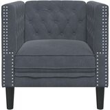  Chesterfield sofa stolica Tamno siva 71 x 74.5 x 70.5 cm Baršun | shoptok.hr