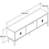 Hanah home TV komoda, krem Slike