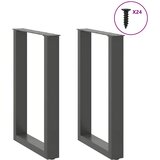  Noge za blagovaonski stol U-oblik 2 kom antracit 50 x (72-73) cm čelik | Eponuda.com