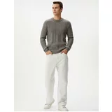 Koton Knitwear Sweater Crew Neck Knitted Textured Long Sleeve