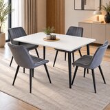 MODUL Trpezarijski set Linea Steel, sto i 4 stolice | Eponuda.com