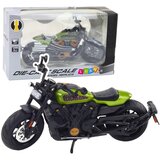 Metalni motor Chopper sa zvučnim i svjetlosnim efektima 1:12 - zeleno/crni | shoptok.hr