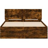  Okvir za krevet s uzglavljem i LED boja hrasta 135x190 cm | shoptok.hr