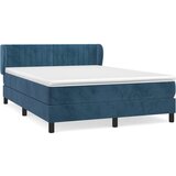 The Living Store Box spring postelja z vzmetnico temno modra 140x200 cm žamet - Box Spring Postelja, (21490491) | Shoptok.si