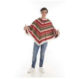  Svečana odjeća za odrasle Rojo/Blanco Pončo Meksikanac L | shoptok.hr