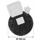 XXXL Preproga Fluffy, Ø 160cm, Siva | Shoptok.si