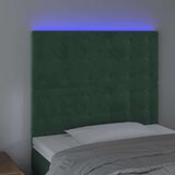  LED posteljno vzglavje temno zeleno 100x5x118/128 cm žamet, (20933744) | Shoptok.si